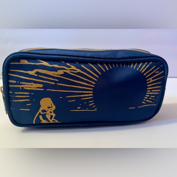 Agnes B. Handbags - Agnes b x Cathay Pacific inflight amenity pouch bag blue gold airline canvas